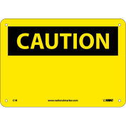 Safety Signs - Caution Blank - Rigid Plastic 7"H X 10"W