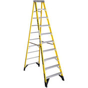 Werner 10' Fiberglass Step Ladder w/ Plastic Tool Tray 375 lb. Cap - 7310
