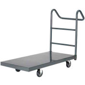 Steel Deck Platform Truck 36 x 24 1000 Lb. Capacity 5" Polyurethane Casters with Ergo Handle