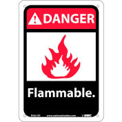 Graphic Signs - Danger Flammable - Plastic 7"W X 10"H