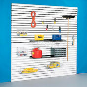 48"W X 48"H Slatwall Panel - White Laminate, Without Inserts - Pkg Qty 4