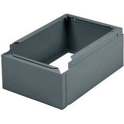 Tennsco Closed Locker Base CLB-1215-MGY - For 12"W X 15"D Locker No Legs 1 Wide, Medium Grey