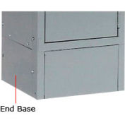 Tennsco Steel Locker End Base EB-18-MGY - For 18"D Locker With 6"H Legs Medium Grey