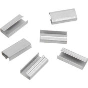 Pac Strapping Regular Duty Snap On Steel Strapping Seals, 1/2" Strap Width, Black, Pack of 1000