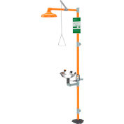 Guardian Equipment Emergency Wash Station Eye Wash Fountain And Drench Shower, Floor Mount, G1902