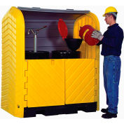 Ultra-Hard Top P2 Plus® 2 Drum Outdoor Locking Containment Unit 9613 - with Drain