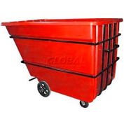 Bayhead Products Red Heavy Duty 2.2 Cubic Yard Tilt Truck 2500 Lb. Capacity