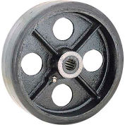 Global Industrial™ 8" x 2" Mold-On Rubber Wheel - Axle Size 1/2"