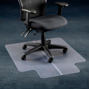 Interion® Office Chair Mat for Carpet - 36"W x 48"L with 20" x 10" Lip - Straight Edge