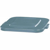 Flat Lid For 28 Gallon Square Rubbermaid Brute Waste Receptacles - White
