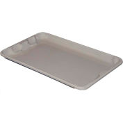 Molded Fiberglass Toteline Nest and Stack Lid 780218 -17-7/8" x10"- 5/8" Gray - Pkg Qty 12