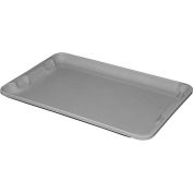 Molded Fiberglass Toteline Nest and Stack Lid 780318 - 19-3/4" x 12-1/2", Gray - Pkg Qty 12