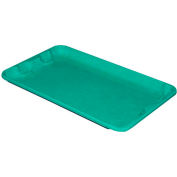 Molded Fiberglass Toteline Nest and Stack Lid 780218 -17-7/8" x10"- 5/8",Green - Pkg Qty 12