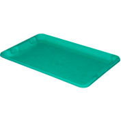 Molded Fiberglass Toteline Nest and Stack Lid 780318 - 19-3/4" x 12-1/2", Green - Pkg Qty 12