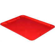 Molded Fiberglass Toteline Nest and Stack Lid 780618 - 25-1/4" x 18", Pkg Qty 5, Red - Pkg Qty 5