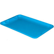 Molded Fiberglass Toteline Nest and Stack Lid 780318 - 19-3/4" x 12-1/2", Blue - Pkg Qty 12