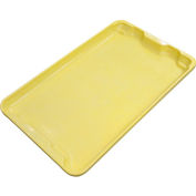 Molded Fiberglass Toteline Nest and Stack Lid 780318 - 19-3/4" x 12-1/2", Yellow - Pkg Qty 12