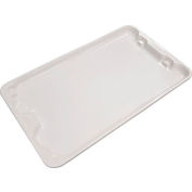Molded Fiberglass Toteline Nest and Stack Lid 780518 - 24-1/4" x 14-3/4", White - Pkg Qty 10