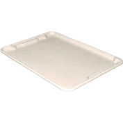 Molded Fiberglass Toteline Nest and Stack Lid 780618 - 25-1/4" x 18", Pkg Qty 5, White - Pkg Qty 5