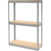 Global Industrial Record Storage Rack 72W x 24D x 84H With Polyethylene  File Boxes, Gray B2297051