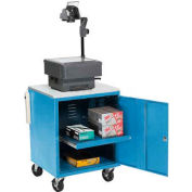Global Industrial® Blue Security Audio Visual Cart 500 Lb. Capacity