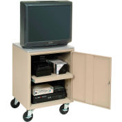 Global Industrial® Putty Security Audio Visual Cart 500 Lb. Capacity