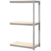 Global Industrial™ Expandable Add-On Rack 48x12x84 3 Level Wood Deck 1500 lb. Cap Per Level GRY