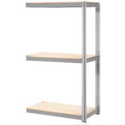 Global Industrial Expandable Add-On Rack 48x24x84 3 Level Wood Deck 1500 lb. Cap Per Level GRY