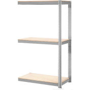 Global Industrial Expandable Add-On Rack 96x36x84 3 Level Wood Deck 800 lb. Cap Per Level GRY