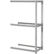 Global Industrial Expandable Add-On Rack 60Wx48Dx84H, 3 Levels No Deck 1000 Lb Per Level, Gray