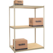Global Industrial High Capacity Starter Rack 60x36x963 Levels Wood Deck 600 lb Per Shelf Tan