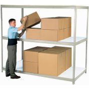 Global Industrial™ Wide Span Rack 48x24x84 3 Shelves Deck 1200 lb. Cap Per Level Gray