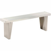 Locker Bench Aluminum Top & Pedestals, 108"W x 9-1/2"D x 18"H