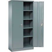 Global Industrial Storage Cabinet, Turn Handle, 36"Wx18"Dx78"H, Gray, Unassembled