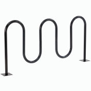 Global Industrial™ 7-Bike Wave Bike Rack, Black, Flange Mount
