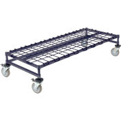Nexel® Poly-Z-Brite® Mobile Dunnage Rack 48"W X 18"D - 4 Swivel Casters, 2 W/Brakes