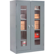 Global Industrial™ Clear View Storage Cabinet Easy Assembly 36x18x78 - Gray