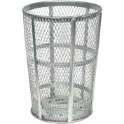 Global Industrial™ Outdoor Steel Mesh Corrosion Resistant Trash Can, 48 Gallon, Silver