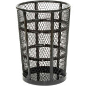 Global Industrial™ Outdoor Steel Mesh Corrosion Resistant Trash Can, 48 Gallon, Black