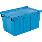 Global Industrial&#153; Plastic Attached Lid Shipping & Storage Container 25-1/4x16-1/4x13-3/4 Blue