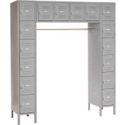 Paramount® 16 Person Locker 12 x 18 x 12 Ready To Assemble Gray