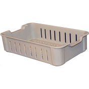 Molded Fiberglass Toteline Stacking Wash Box 819048 - 17-3/4"L x 10-1/2"W x 4-1/8"H, Gray