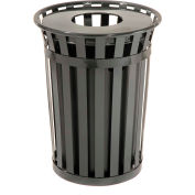 Global Industrial Outdoor Metal Waste Receptacle - 36 Gallon Black