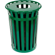 Global Industrial Outdoor Metal Waste Receptacle - 36 Gallon Green