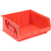 LEWISBins Plastic Stacking Bin PB1816-11 - 16-1/2"W x 18"D x 11"H, Red - Pkg Qty 3