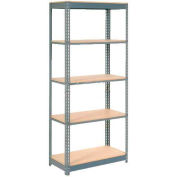 Global Industrial™ Heavy Duty Shelving 36"W x 12"D x 72"H With 5 Shelves - Wood Deck - Gray