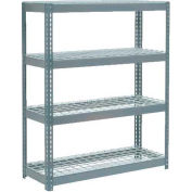 Global Industrial™ Extra Heavy Duty Shelving 48"W x 24"D x 72"H With 4 Shelves, Wire Deck, Gry
