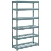 Extra Heavy Duty Shelving 48"W x 24"D x 72"H With 6 Shelves - Wire Deck - Gray