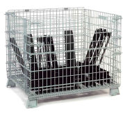 Folding Wire Container 40"L x 32"W x 34-1/2"H 4000 Lb. Capacity