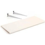Slatwall Shelf 48 X 15 White Plastic With 3 Brackets - Pkg Qty 4